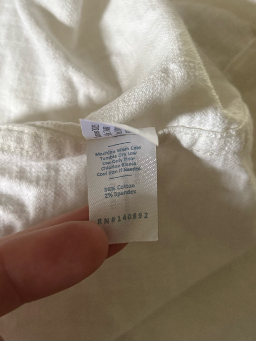 Marine Layer Stretch Selvage Short Sleeve Shirt Cotton in Natural Ivory XXL - Picture 14 of 14